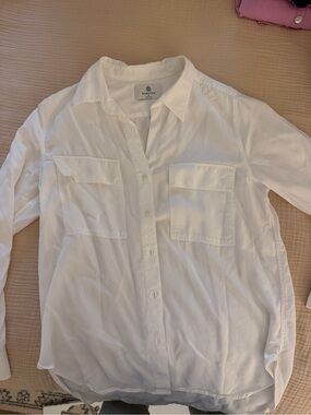 Babaton White Relaxed Button-Down Shirt